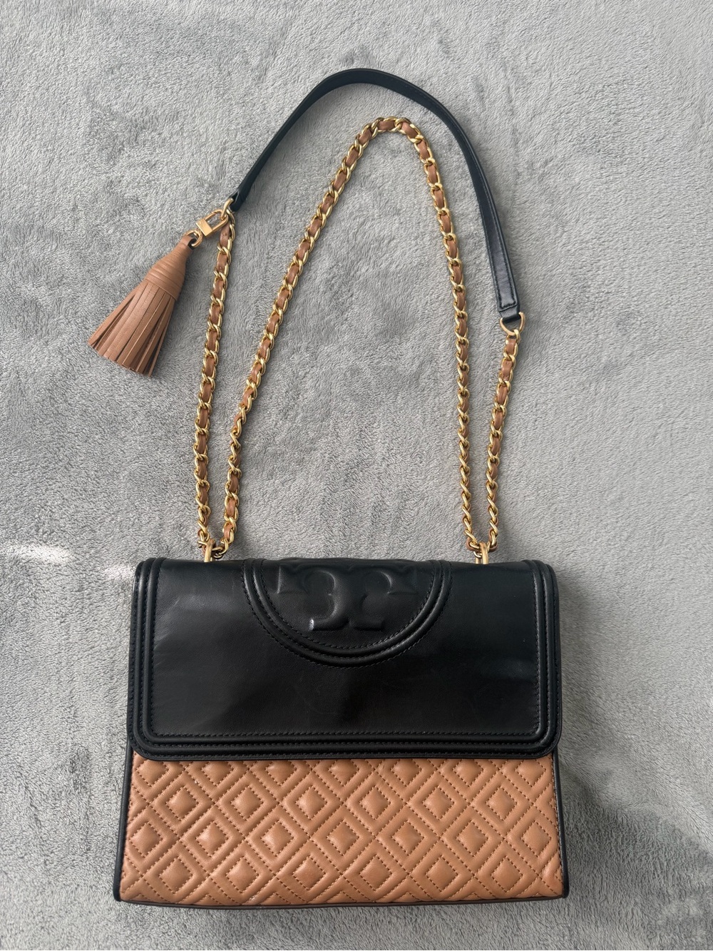 Tory Burch Fleming Color-Block Small (Medium) Convertible Shoulder Bag
